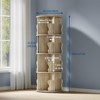 4 Tier Rotating Bookshelf Tower, Spinning Corner Bookshelf for Small Spaces, Revolving 360° Bookcase Storage Rack Tower - 3 of 4