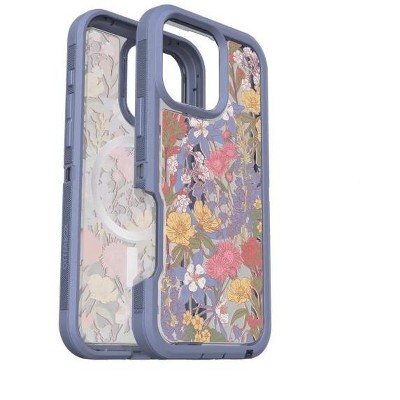 OtterBox DEFENDER SERIES PRO XT Case w/MagSafe for Apple Phone 16 Pro Max  - Floral Purple (Clear) (77-96100) - Certified