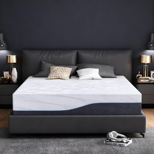 Dyonery Extra Firm Memory Foam Mattress 12-14 Inch Dual Side Medium Firm Cool Green Tea/Gel-Mattress in Box Fiberglass-Free Cover,CertiPUR-US - 1 of 4