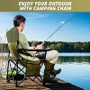 Bestier Camping Chair, 2 Pack Folding Chair with Cup Holder and Side Pocket, Collapsible Beach Chair for Camping, Tailgates, Beach, Fishing and Sports - 3 of 4