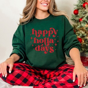 Simply Sage Market Whimsical Happy Holla Days Sweatshirt - 1 of 4