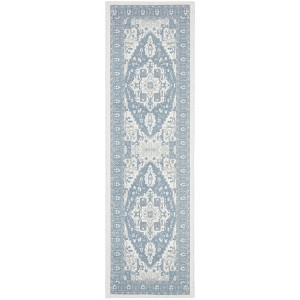 Restoration Vintage RVT402 Hand Tufted Runner Rug  Ivory / Charcoal 2'-3" X 8' - Safavieh. - 1 of 3