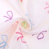 INSPIRE CHIC Women's Rainbow Bowknot Printed Small Square Blended Cotton Scarves 1Pc - 4 of 4