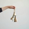 Storied Home Hanging Metal Bells on a Gold String, Distressed Pewter Finish, Set of 3 - 2 of 2