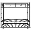 Whisen Metal Twin over Twin Bunk Bed with Trundle and 2 ladders - 4 of 4