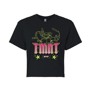 Women's - Teenage Mutant Ninja Turtles - Y2k Cropped Graphic T-Shirt - 1 of 4