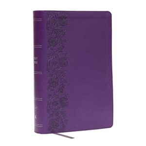 KJV Giant Print End-Of-Verse Reference Bible, Purple Leathersoft, Red Letter, Comfort Print - by  Thomas Nelson (Leather Bound) - 1 of 1