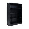 Infurnic Decorative Bookshelf, Tall Modern Wood Bookshelf with Four Shelves, for Living Room or Library Bookcase, Black, 11.6"*33"*48" - 4 of 4
