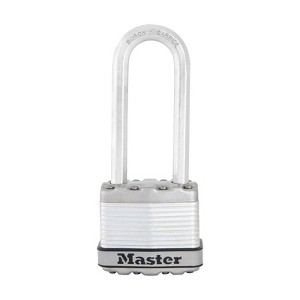 Master Lock - Steel - Dual Ball Bearing Locking Padlock Keyed A - 1-9/16 in. - 1 of 1