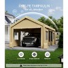 Carport Replacement Canopy Cover – Heavy-Duty Waterproof, UV & Wind-Resistant PE Fabric - 2 of 4