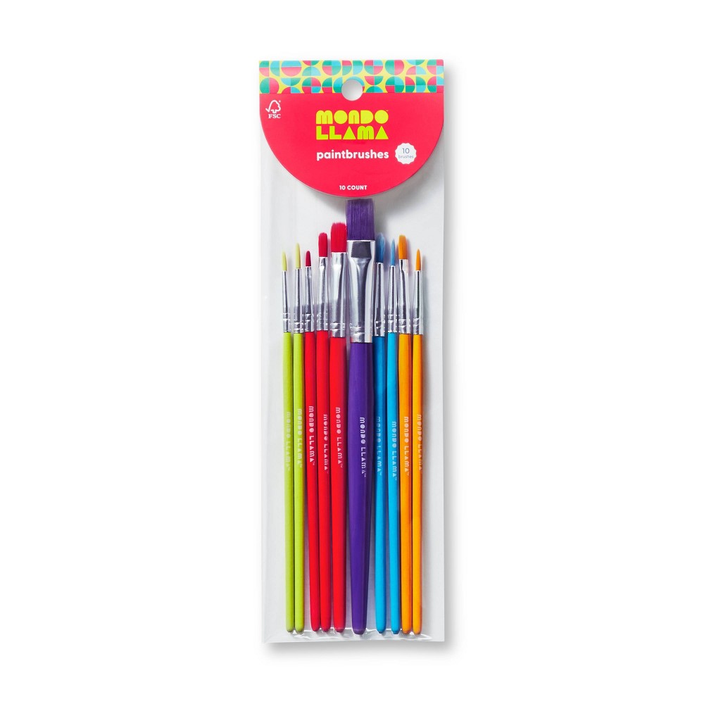 10pc Paintbrush Set - Mondo Llama