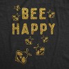 Womens Bee Happy Glitter T Shirt Cute Earth Day Bee Graphic Novelty Tee For Ladies - Crazy Dog Women's T Shirt - 2 of 4
