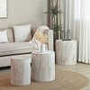 NicBex Modern Round Coffee Table Set of 3 with Wood Frame for Living Room and Office - 4 of 4