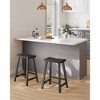 Set of 2 Bar Chairs Black - Vasagle: Steel Frame, Particleboard Seat, Kitchen Counter Height - 2 of 4