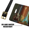 Guitars Electric Acoustic Rock And Roll Wood Paneling Luggage ID Tags Set of 2 - 4 of 4