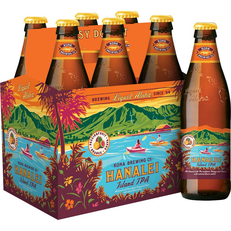 Kona Hanalei Island-Style IPA Beer - 6pk/12 fl oz Bottles, 1 of 5