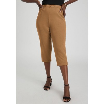 Jessica London Women's Plus Size Soft Ease Capri