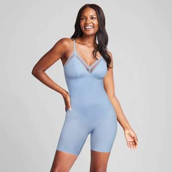 Assets By Spanx Women's Flawless Finish Strapless Cupped Midthigh Bodysuit  - Beige S : Target
