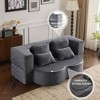 Queen Size Chenille Foldable Sofa Bed with High-Density Foam, Convertible Futon - 2 of 4