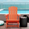 Maggift Patio Accent Chairs, Plastic Adirondack Chairs with Cup Holders, Lawn Chairs for Patio, Garden, Poolside, Orange, 31.4"*29.6"*36.4" - 2 of 4