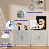 Modern Lacquered 4 Door Wooden Cabinet Sideboard Buffet Server Cabinet Storage Cabinet - 2 of 4