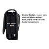 LUXMO Large Horizontal Universal Dual Phone Slot Nylon Pouch w/ Credit Card Slot - Black - 4 of 4