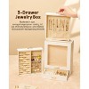 Jewelry Organizer Jewelry Box for Necklaces Rings Earrings Gift Bracelets Storage Case - 3 of 4
