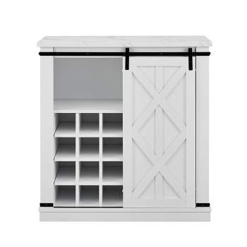 37" Buffet Bar Cabinet White - Home Essentials