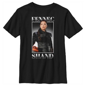 Boy's Star Wars The Mandalorian Fennec Shand Portrait T-Shirt - 1 of 4