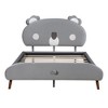 Full Size Upholstered Platform Bed with Koala-Shaped Headboard - 4 of 4