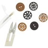 Bright Creations 120 Pieces Wooden Buttons for Crafts and Sewing, 5 Designs (0.98 in) - 3 of 4