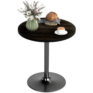 Round Dining Table for 2-4 People, Small Kitchen Table with Wood Grain Top - 1 of 4