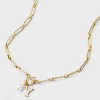 14K Gold Dipped Pearl Charm on Chain Initial Necklace - A New Day Gold - 4 of 4