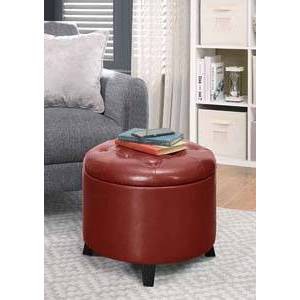Designs4Comfort Round Storage Ottoman - Breighton Home - 1 of 4