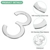 Unique Bargains 304 Stainless Steel Polished Surface Rust Corrosion Resistant House Number 1 Pc - 2 of 4