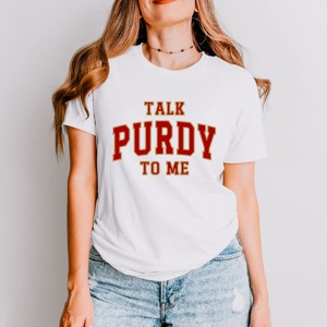 Simply Sage Market Varsity Talk Purdy To Me Short Sleeve Tee - S - White - 1 of 4