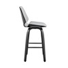 Armen Living Arabela Bar Stool Cream and Walnut 26in. Seat Height - 4 of 4