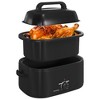 Heynemo Electric Turkey Roaster Oven with Visible Glass Lid, with Removable Pan & Rack, Stainless Steel - 2 of 4
