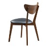 Simple Relax Set of 2 Dining Chairs in Walnut and Black - 3 of 4
