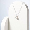 Two - Tone Double Heart Pendant Necklace with Crystal 18 ; rose gold rhodium plating added to enhance design and appearance - 3 of 4