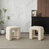 NicBex 24" Inverted U-Shaped Boucle Counter and Bar Stools,Modern Chic Stools for Living Room,Dining Chairs with Footrest,Set of 2 - 2 of 4