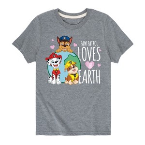 Boys' - Paw Patrol - Loves Earth Short Sleeve Graphic T-Shirt - 1 of 4