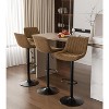 UNISOAR Modern Swivel Bar Stools Set of 2/4,  Counter Height Bar Stools with Adjustable Height Upholstered Bar Chair with Back and Footrest for Bar - 3 of 4