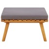 vidaXL Patio Footstool with Cushion 23.6 in.x23.6 in.x11.4 in. Solid Acacia Wood - 3 of 4