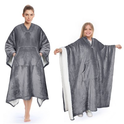 Tirrinia Fleece Wearable Blanket Super Soft Comfy Plush Fleece  for Women Men Throw Wrap Cover Indoors or Outdoors , 55''x 80''