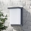 C Cattleya LED Outdoor Wall Light Architectural Grey Wall Sconce with Acrylic Shade - 2 of 4