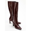 Lume - Burgundy Patent Genuine Leather Block Heel Boot (Women) | Forever & Always Shoes - 2 of 4