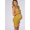PinkBlush Mustard Floral Smocked Maternity Mini Dress - 2 of 4
