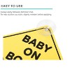 Belle Baby on Board Signs with Suction Cup for Cars, 2 Pack, Yellow - 3 of 4