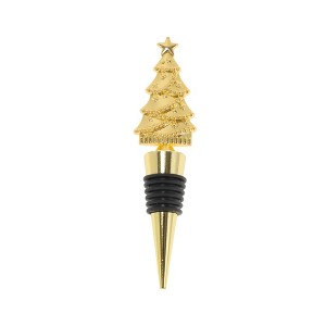 Unique Bargains Christmas Tree Bottle Stopper Zinc Alloy Aluminum Alloy TPR 4.69"x1.14"x0.79" 1 Pc - 1 of 3